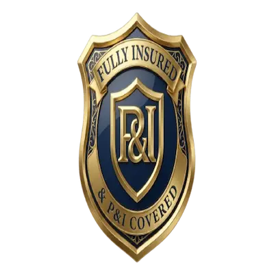 Fully insured and P&I covered yacht charter badge