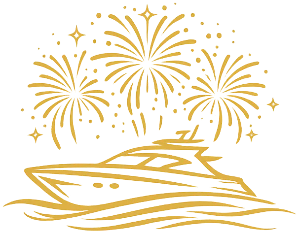 Luxury dinner cruise icon for fine dining on the water