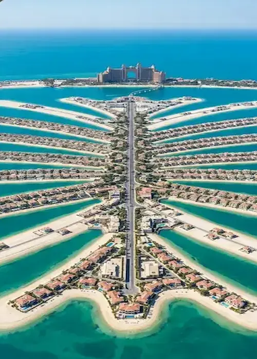Palm Jumeirah reached from JBR by yacht